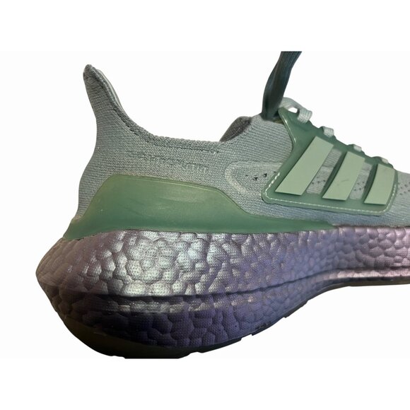 ADIDAS ULTRABOOST 21 RUNNING SHOES-HAZY GREEN-WOMEN'S 9.5 - Picture 8 of 15